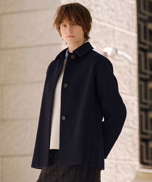 ステンカラーコート コート ショートビーバー ショート丈 ステンカラー