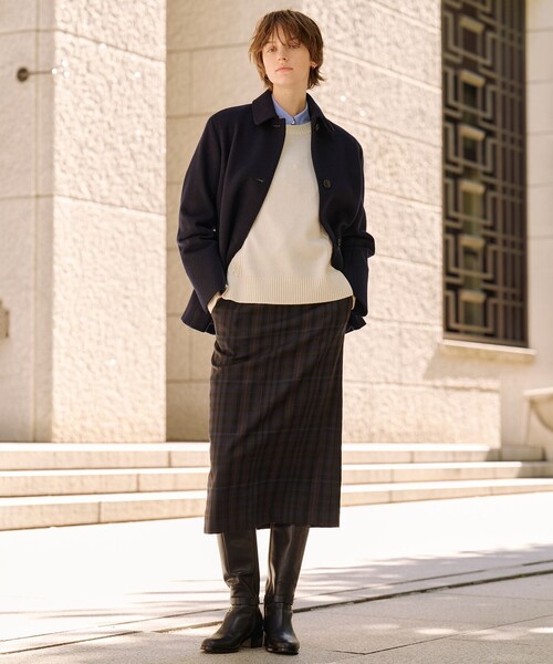 ステンカラーコート コート ショートビーバー ショート丈 ステンカラー