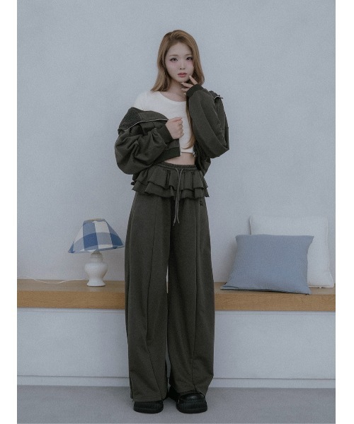 専用darich☆ユーズドルックフリルスウェットパンツ&パーカー2点新品タグ付き Darich（ダーリッチ） スウェットパンツ ジャージ ユーズドルック