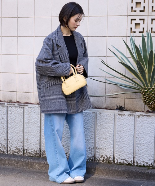 MONO-MART（モノマート） コート アウター グレンチェック ダブル