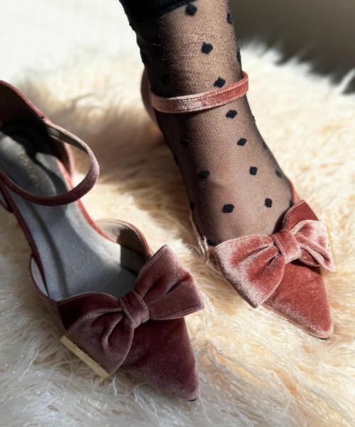 ESPERANZA（エスペランサ） パンプス 「EC限定」ベルベットリボン2WAY