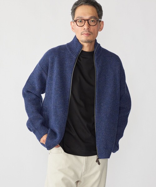 SHIPS（シップス） カーディガン SHIPS: ウール ドライバーズ ジップ