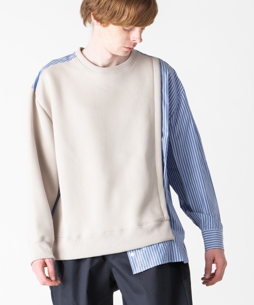 「rehacer」 長袖シャツ X-LARGE ネイビー メンズ_画像2