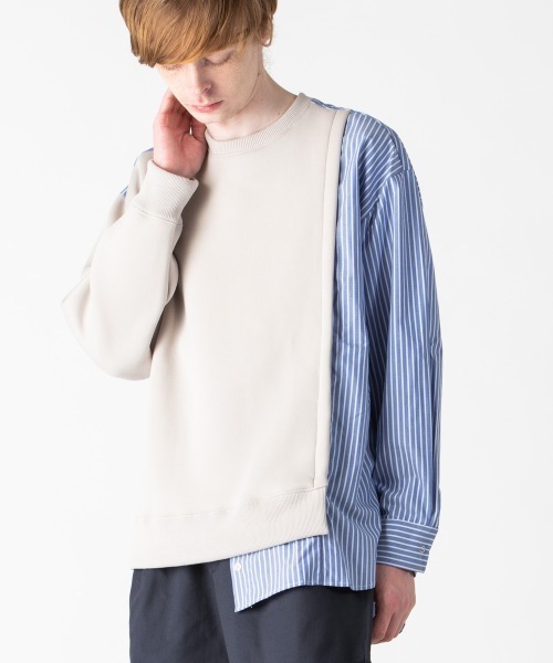 「rehacer」 長袖シャツ X-LARGE ネイビー メンズ_画像7