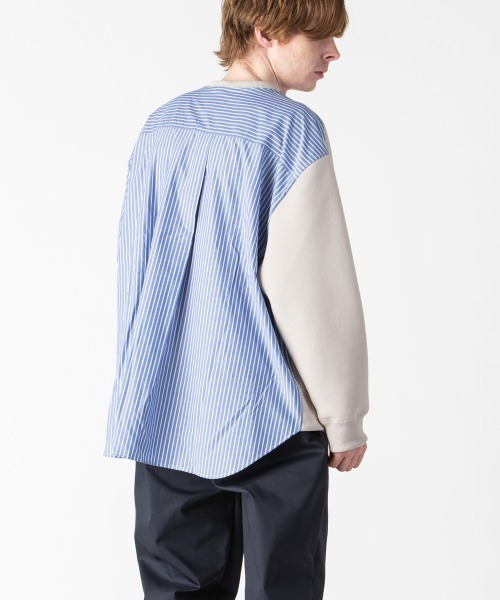 「rehacer」 長袖シャツ X-LARGE ネイビー メンズ_画像9