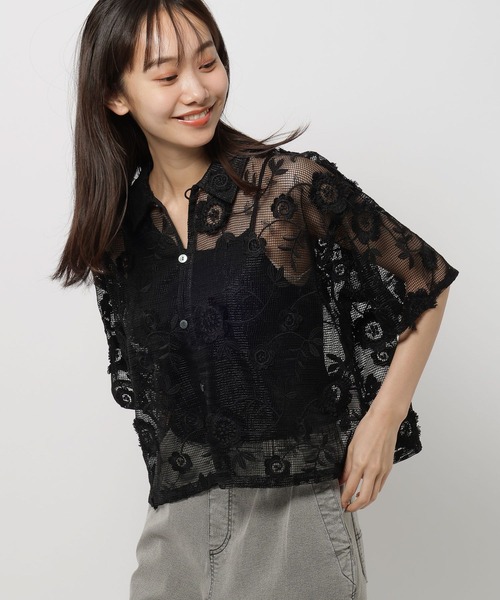 「niko and...」 半袖シャツ MEDIUM アイボリー レディース_画像5