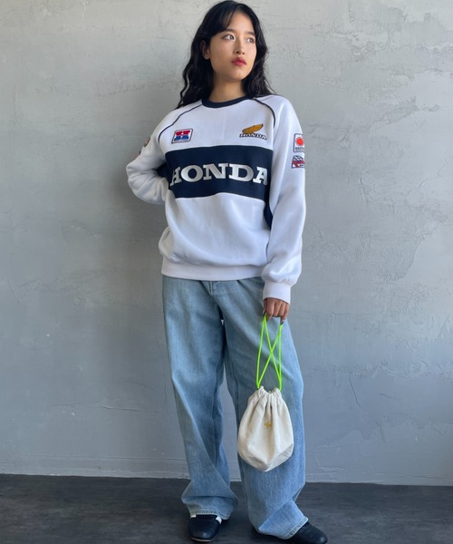   jeans トレーナー ホワイト ジェニ着用 Mila Owen（ミラオーウェン） トレーナー スウェット 「USAGI ONLINE
