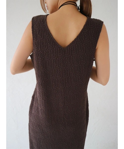 「TRUNC」 ノースリーブワンピース FREE ブラック レディース_画像5