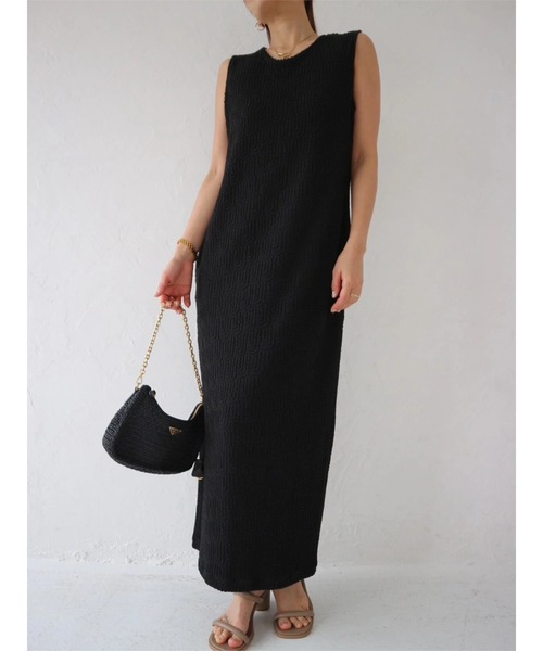 「TRUNC」 ノースリーブワンピース FREE ブラック レディース_画像8