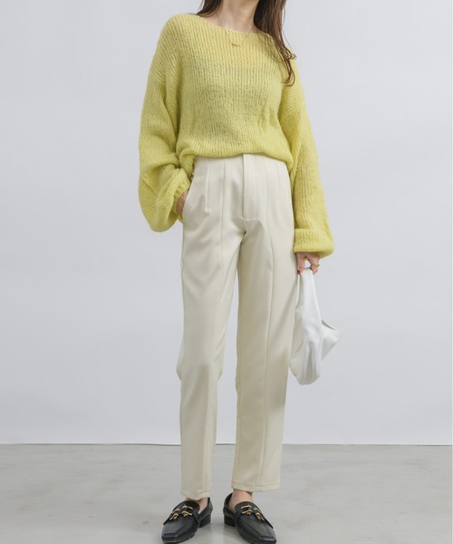 「NEUNA」 長袖ニット FREE ライトグリーン レディース_画像6
