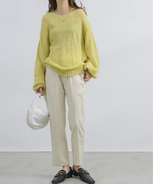 「NEUNA」 長袖ニット FREE ライトグリーン レディース_画像7