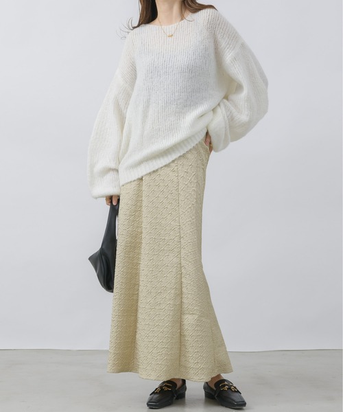 「NEUNA」 長袖ニット FREE ライトグリーン レディース_画像8