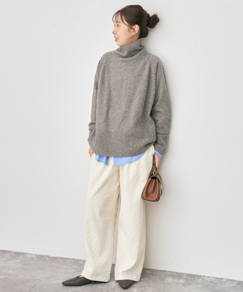 【Spick&Span スピックアンドスパン】ドット柄ジャガードイージーパンツ♡ Spick＆Span（スピック アンド スパン） ワイドパンツ パンツ 「WEB
