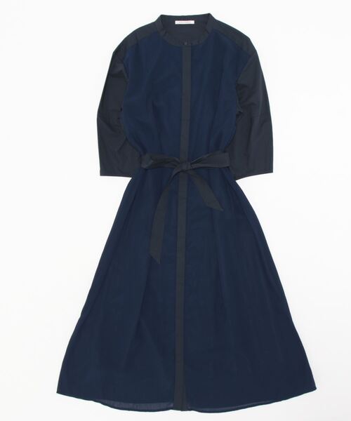 「PREFERIR」 半袖ワンピース MEDIUM ネイビー レディース_画像4