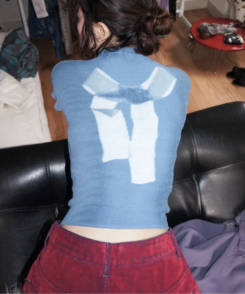 「musubore」 デニムパンツ 0 カーキ レディース_画像3