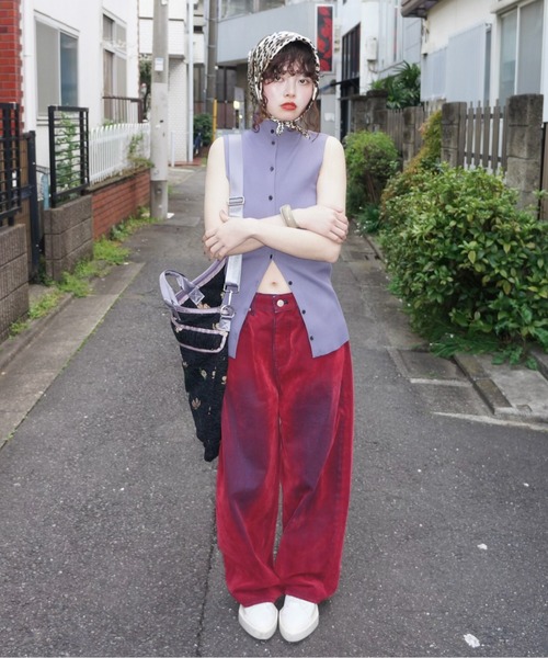 「musubore」 デニムパンツ 0 カーキ レディース_画像7