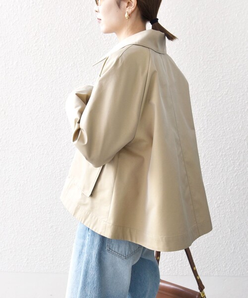 SHIPS any コート アウター any:「手洗い可能」シャンブレー Aライン