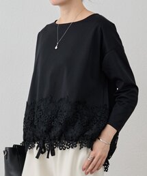 BEARDSLEY（ビアズリー） tシャツ 裾レースカットソー レディース
