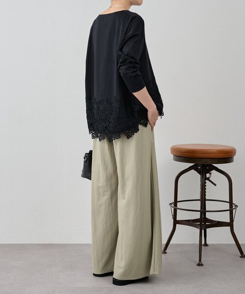 BEARDSLEY（ビアズリー） tシャツ 裾レースカットソー レディース