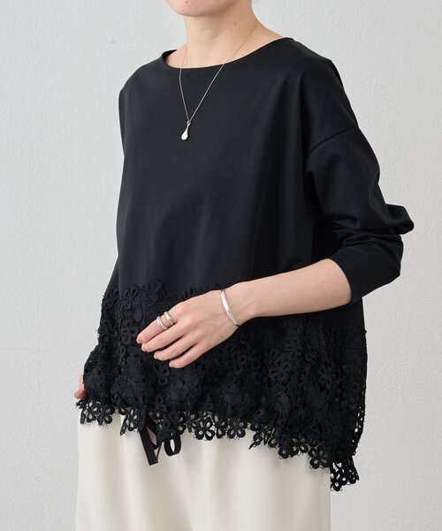 BEARDSLEY（ビアズリー） tシャツ 裾レースカットソー レディース