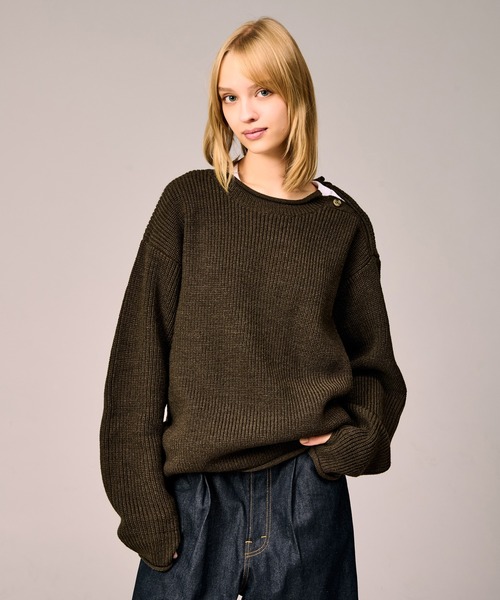 WETTEMPT セーター ニット SHOULDER BUTTON RIB KNIT / ショルダー