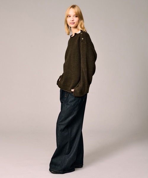 WETTEMPT セーター ニット SHOULDER BUTTON RIB KNIT / ショルダー 