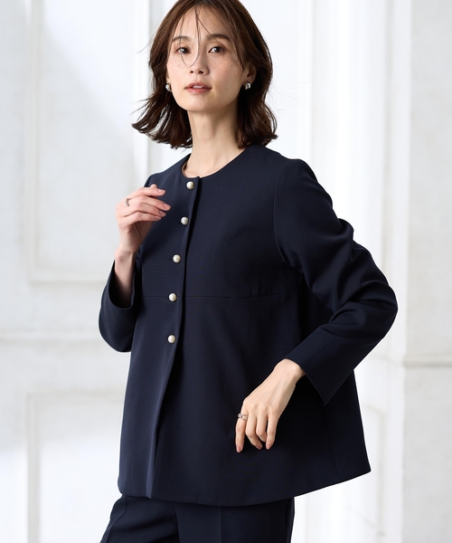 【正規品】Bibiy 定番人気商品アウター　ペプラムコート フェイクファースリーブペプラムコート 24AW｜ナチュラルビューティー