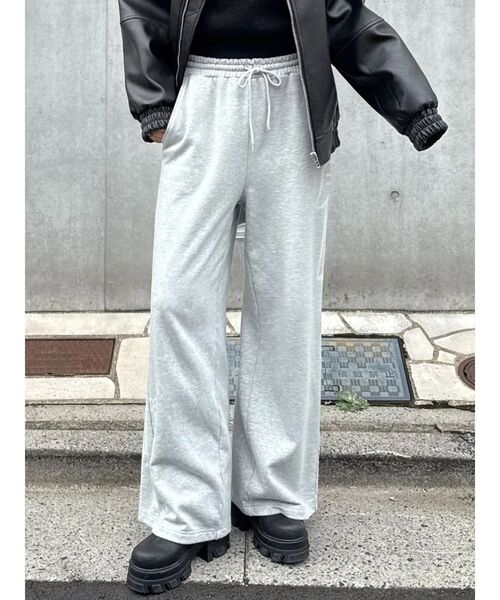 レディース　スエットパンツ EMODA（エモダ） スウェットパンツ ジャージ リボングラフィック