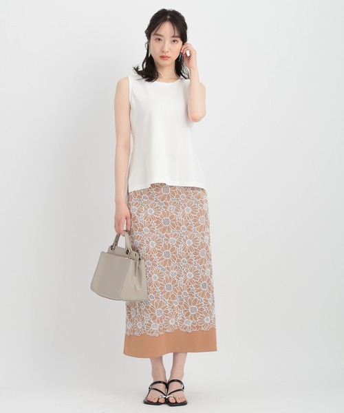 「Andemiu」 タイトスカート MEDIUM オレンジ レディース_画像3