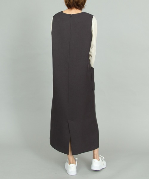 「TITE IN THE STORE」 ノースリーブワンピース 38 グレー レディース_画像8