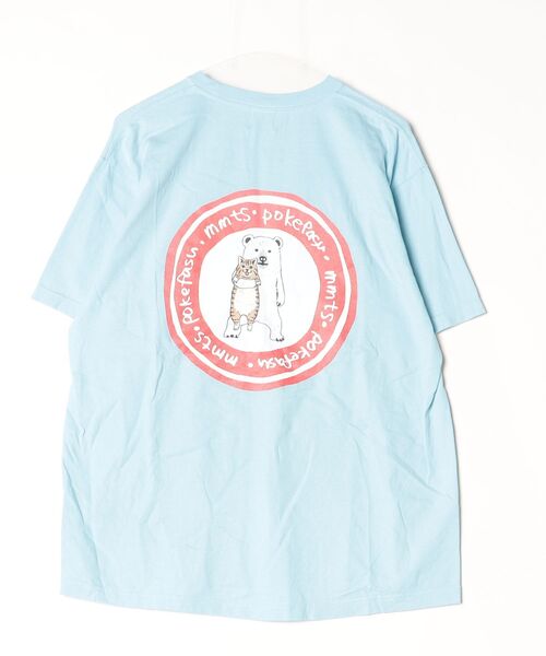 「mmts」 半袖Tシャツ「pokefasuコラボ」 X-LARGE サックスブルー レディース_画像2