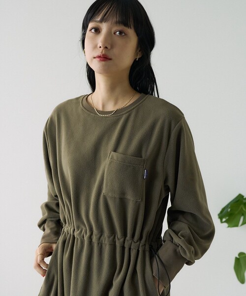 THOUSAND MILE FREAK'S STORE パフスリーブ ワンピース FREAK'S STORE（フリークスストア） 「THOUSAND MILE」長袖ワンピース