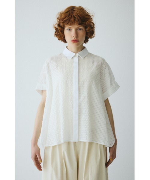 HeRIN.CYE ブラウス シャツ Back long shirt バックロングシャツ