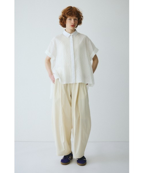 HeRIN.CYE ブラウス シャツ 半袖 Back long shirt バックロングシャツ