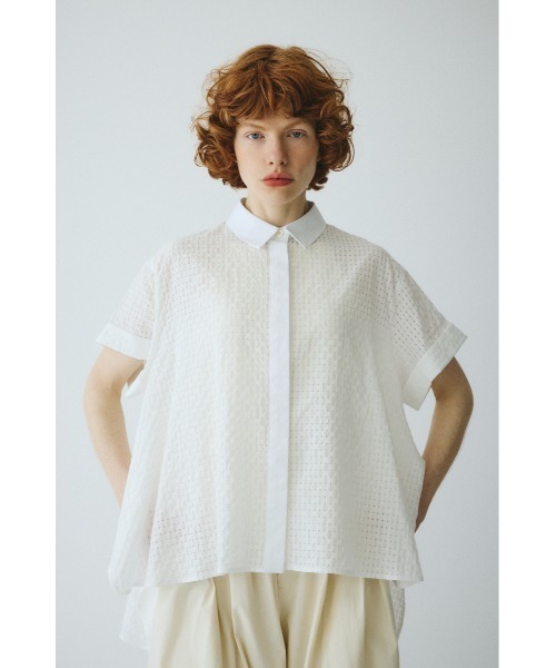 HeRIN.CYE ブラウス シャツ Back long shirt バックロングシャツ