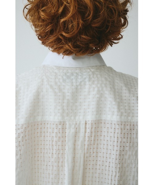HeRIN.CYE ブラウス シャツ 半袖 Back long shirt バックロングシャツ