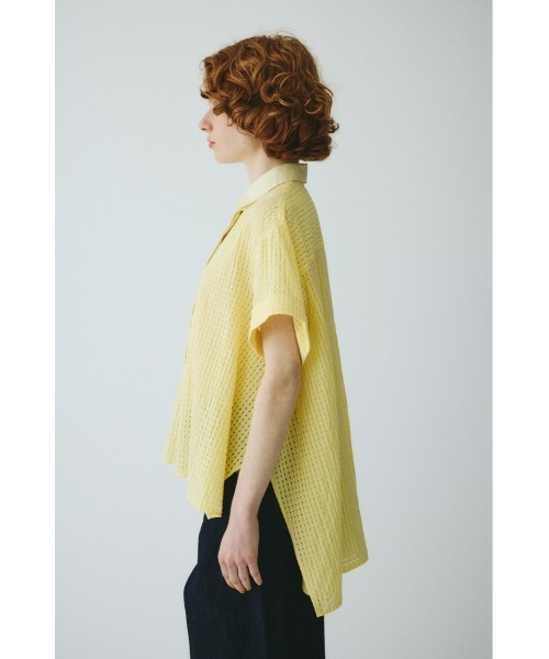 HeRIN.CYE ブラウス シャツ 半袖 Back long shirt バックロングシャツ