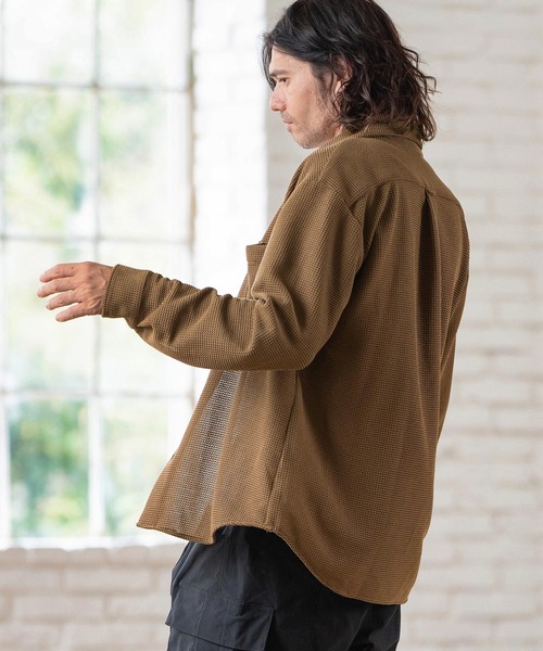 「CAMBIO」 長袖シャツ M ボルドー メンズの画像