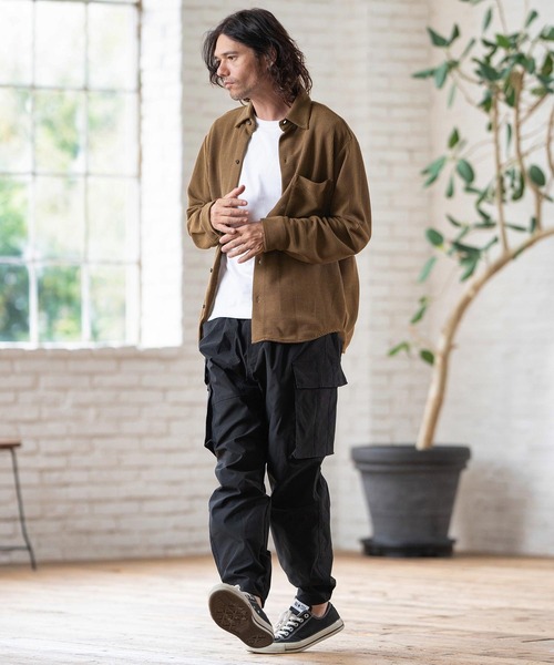 「CAMBIO」 長袖シャツ M ボルドー メンズの画像