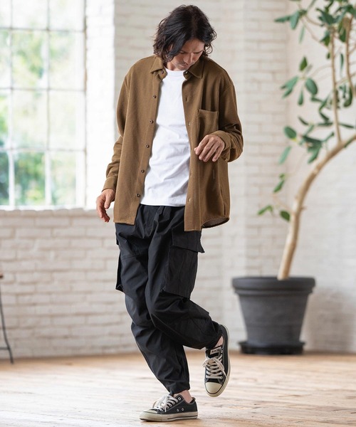 「CAMBIO」 長袖シャツ M ボルドー メンズの画像