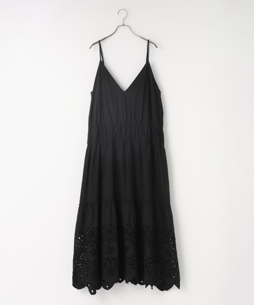 ワンピース カットワークレースキャミドレス 672166の画像