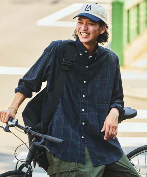 「NAUTICA」 長袖シャツ MEDIUM ネイビー メンズの画像