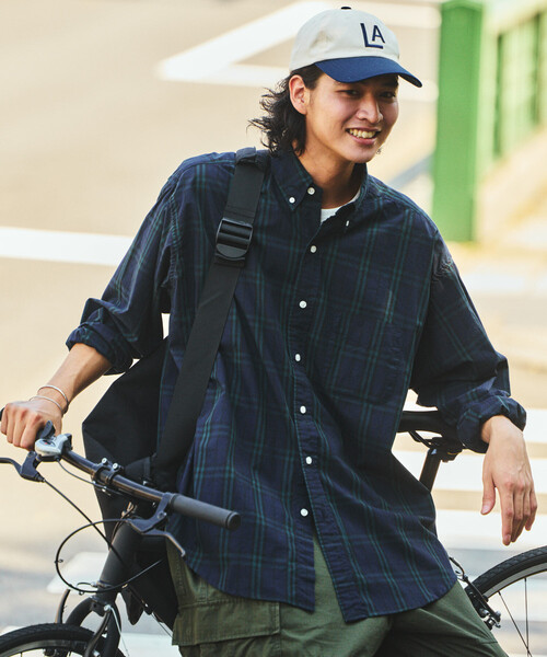 「NAUTICA」 長袖シャツ MEDIUM ネイビー メンズの画像