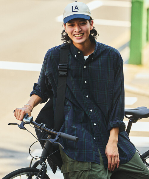 「NAUTICA」 長袖シャツ MEDIUM ネイビー メンズの画像
