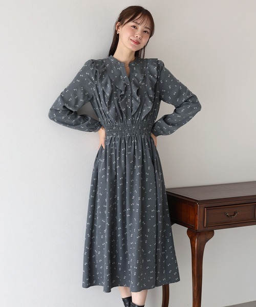 「BLUEEAST」 長袖ワンピース MEDIUM グレー レディース_画像3