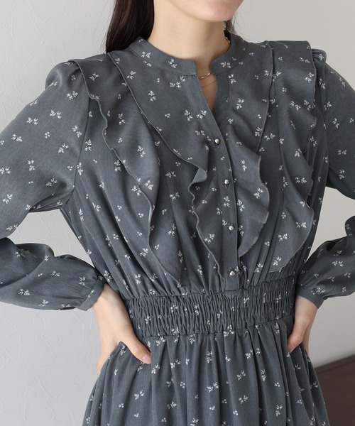 「BLUEEAST」 長袖ワンピース MEDIUM グレー レディース_画像5
