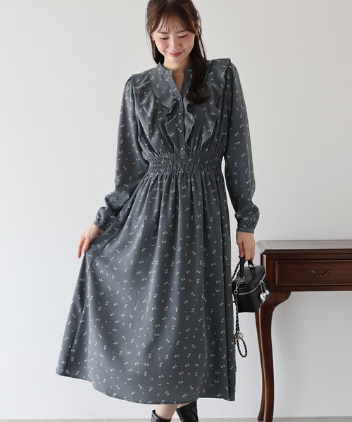 「BLUEEAST」 長袖ワンピース MEDIUM グレー レディース_画像9