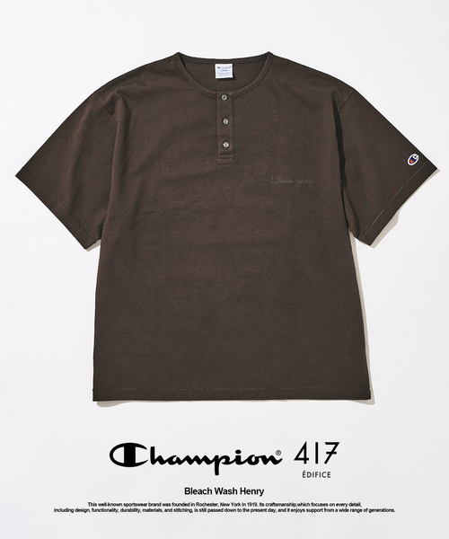 Champion（チャンピオン） tシャツ 417別注 Bleach Wash ヘンリー