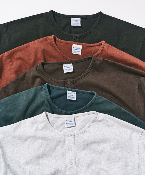 Champion（チャンピオン） ヘンリーネック tシャツ 417別注 Bleach