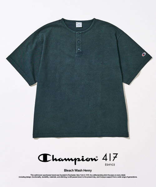 Champion（チャンピオン） ヘンリーネック tシャツ 417別注 Bleach